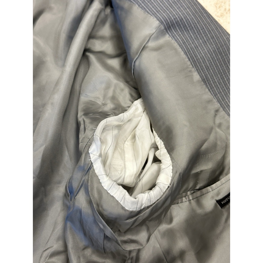Canali Men's 40R Gray Pinstripe Blazer Sport Coat 100%‎ Wool Italy - Picture 16 of 16